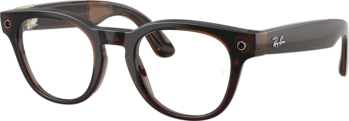 Glanzend Transparant Umber · Demo-brillenglas | vooraanzicht | AI-OPTICS.nl