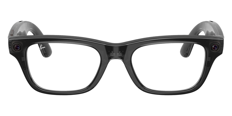Glanzend Transparant Zwart · Clear | vooraanzicht | AI-OPTICS.nl