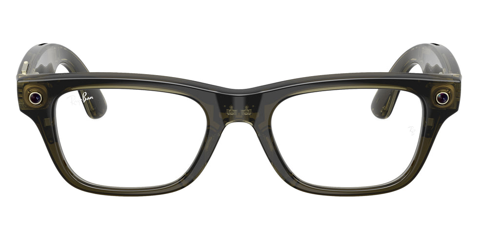 Glanzend Transparant Dark Olive · Clear | vooraanzicht | AI-OPTICS.nl