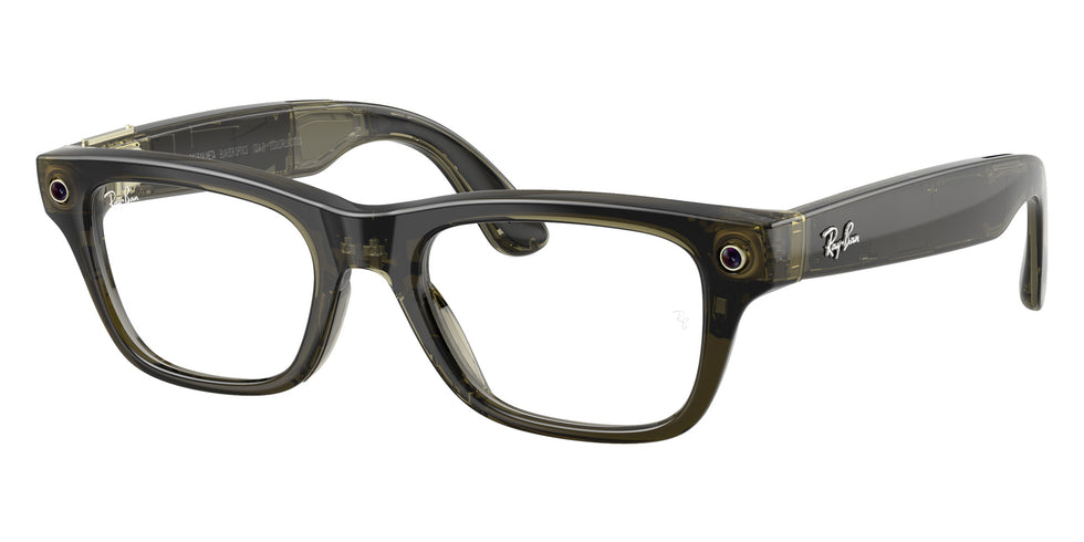 Glanzend Transparant Dark Olive · Clear | productfoto 2 | AI-OPTICS.nl