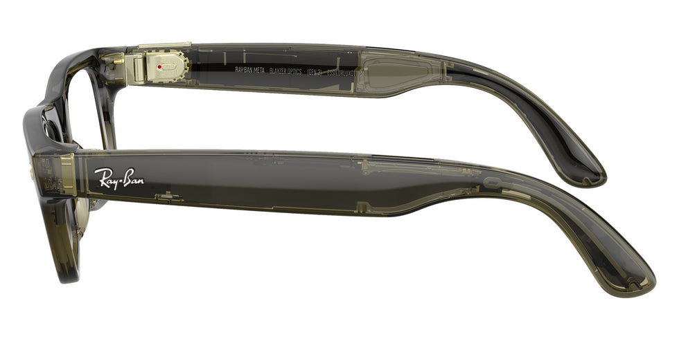 Glanzend Transparant Dark Olive · Clear | productfoto 3 | AI-OPTICS.nl